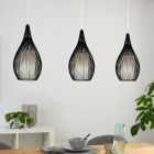 Svart modern fönsterlampa glas, Maritima