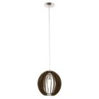 Brun rustik fönsterlampa trä, Bergama