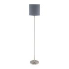 Grå modern golvlampa tyg, Abano, med brytare