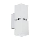 Krom design up down vägglampa metall, Annely