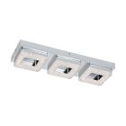 Krom modern vägglampa plast, Arjo, 4W, 3000K LED