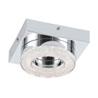 Krom modern vägglampa plast, Arjo, 4W, 3000K LED