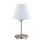 Nickel modern bordslampa glas, Asiye, med brytare