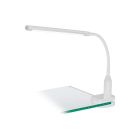 Vit modern klämlampa plast, Brennan, 4W, 4000K LED, med brytare