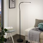 Svart modern golvlampa plast, Brennan, 5W, 4000K LED, med beröringsdimmer