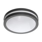 Antracit utelampa metall, Justin, IP44