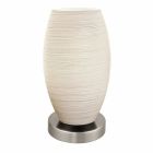 Nickel design bordslampa stål, Angelino, med brytare