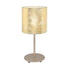 Beige modern bordslampa metall, Megan, med brytare