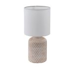 Keramik bordslampa vit, Angele, med brytare