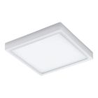 Vit modern utelampa aluminium, Evi, 22W, varm till kall vit justerbar LED, IP44, met fjärrkontroll