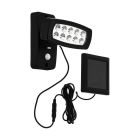 Svart utomhus vägglampa solcell plast, Fuat, 2W, 3000K LED, IP44
