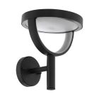 Svart modern utelampa aluminium, Funs, 15W, varm till kall vit justerbar LED, IP44