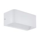 Vit vägglampa aluminium, Tjalle, 10W, 3000K LED