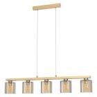 Trä fönsterlampa bärnstensfärgad, Magali