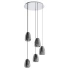 Krom design fönsterlampa glas, Fredericus