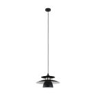 Svart design fönsterlampa stål, Lariana