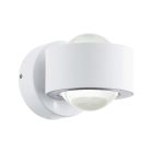 Vit modern utelampa aluminium, Lyn, 2W, 3000K LED, IP44