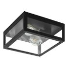 Svart modern taklampa badrum glas, Amadou, IP44