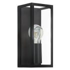Svart modern badrumslampa vägg glas, Amadou, IP44