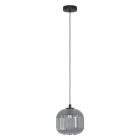 Svart retro fönsterlampa glas, Elvera