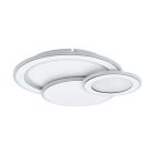 Krom modern plafond stål, Everdina, 11W, justerbar ljusfärg LED