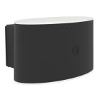 Svart modern vägglampa plast, Vishal, 5W, varm till kall vit justerbar LED, IP44, med beröringsdimmer
