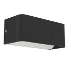 Svart modern smart vägglampa aluminium, Tjalle, 10W, RGBW LED, IP54