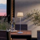 Grön modern bordslampa tyg, Latif, 2W, white switch LED, med beröringsdimmer