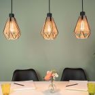 Brun rustik fönsterlampa stål, Yessica