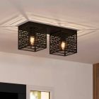 Svart industri taklampa aluminium, Lennaert