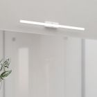 Vit modern spegelbelysning plast, Keisha, 5W, varm till kall vit justerbar LED, IP44, 3 stegs dimmer