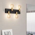 Svart vägglampa aluminium, Jelka