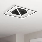 Svart design plafond aluminium, Kenley, 21W, varm till kall vit justerbar LED, 3 stegs dimmer