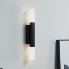 Svart modern spegelbelysning aluminium, Yolande, 5,5W, 3000K LED, IP44