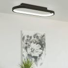 Svart modern taklampa aluminium, Maira, 27W, 3000K LED, 3 stegs dimmer