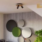 Svart design taklampa plast, Cembrano, 8W, 3000K LED