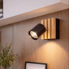 Svart design väggspotlight plast, Cembrano