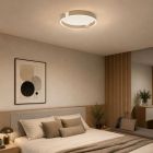 Beige modern plafond aluminium, Copertino, 23W, white switch LED, 3 stegs dimmer