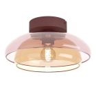Röd retro taklampa glas, Salesiani