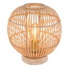 Trä bordslampa brun, Terry, med brytare