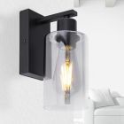 Svart modern vägglampa glas, Mariya