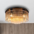 Bärnstensfärgad design taklampa glas, Genelva