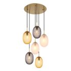 Flerfärgad design pendellampa matbord glas, Janella