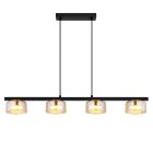 Bärnstensfärgad design pendellampa matbord metall, Jamahl