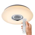 Vit plafond plast, Adali, 18W, RGBW LED, met fjärrkontroll
