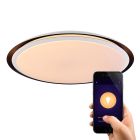 Vit modern smart taklampa metall, Invo, 40W, varm till kall vit justerbar LED