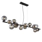 Svart design pendellampa matbord glas, Melinda
