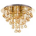 Guld design taklampa metall, Luus