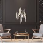 Krom design vägglampa aluminium, Lanah