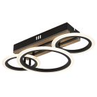 Svart design taklampa metall, Benedicte, 21W, white switch LED